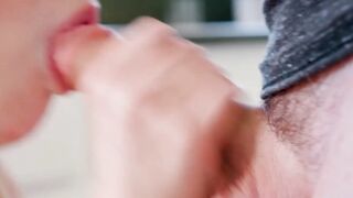 Thicker-Than-Average Step Mom Nickey Huntaman Sucks And Swallows Her Stepson's Dick