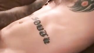 Ink-Stained Hunk Jerking Off & Shooting A Massive Load