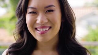 Asian Bombshell Kimmy Kimmel Gets Her Panties Ripped Off By Handsome Stud