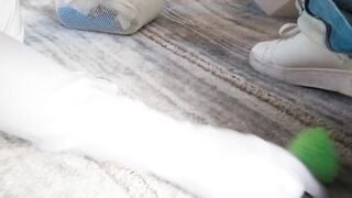 Black Dude Hiring Sexy Blonde Babe For House Cleaning Job Turns Into A Wild Fuck