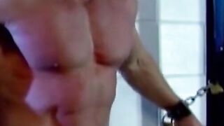 Muscle Hunk's Bondage Session - Whipped Hardcore Anal Play & Deepthroat Blowjob