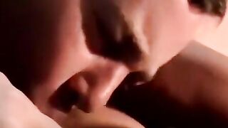 MILF Facesitting Blowjob & Facial from Young Twink in Old Man's Den