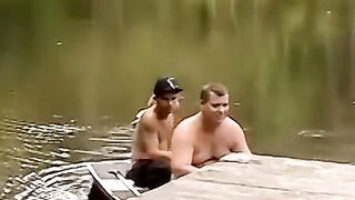 MILF Facesitting Blowjob & Facial from Young Twink in Old Man's Den