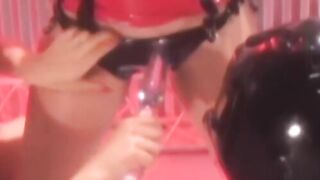 FemDom BDSM Lesbians - Latex Mistress Dominates Submissive Slave Girl in Rough Sex
