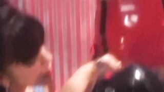 FemDom BDSM Lesbians - Latex Mistress Dominates Submissive Slave Girl in Rough Sex