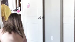 Nasty Girls - Double Blowjob with Facial Finish on Hot Brunette Babes