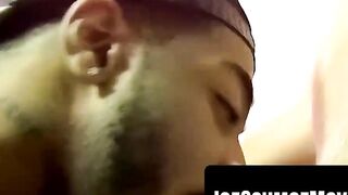 Black Amateur Throat Pie - White Dick Riding POV Blowjob Swallow