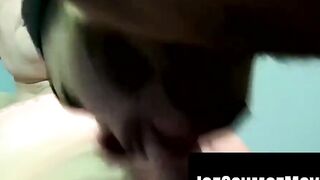 Black Amateur Throat Pie - White Dick Riding POV Blowjob Swallow