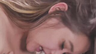 Teen Cuties Scissor-Fuck in Hot Lesbian Threesome