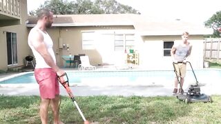 Step-Dad's Hot Body Gets Creamped By His StepSon Outdoors