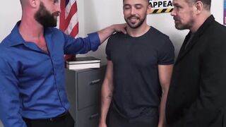 Throated - Raw Bareback Triple Penetration Orgy with Huge Facial Loading