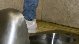 Japanese Babe's Golden Shower - Wet Panties Filled With Urine