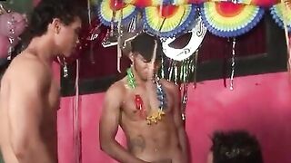 Brazil Barebacks - Threesome of Hunks Fucked Raw