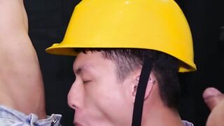 Four-Way Frenzy #4 - Construction Site Orgy with Older Man