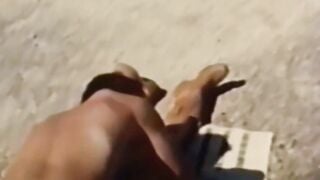 Retro-dudess vintage gay sex outdoors with ball sucking
