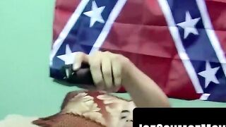 Amature Guy Jerking Off On Bed With Big Load Blasting Chest