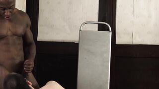 Raw Ebony Domination - White Guy Rides Black Man's Big Dick