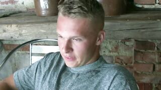 Hunky Blondie Jerking Off - Big Dick Porn Star David Robinsons's Solo