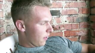 Hunky Blondie Jerking Off - Big Dick Porn Star David Robinsons's Solo