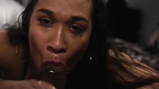 Sloppy Blowjob Queen Rides A Monster Dick And Swallows His Load