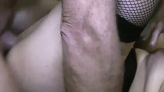 Redheaded Milf Shares Her Hole With Two Studs In A Threesome