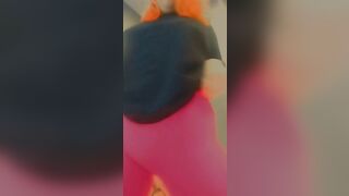 lolafuccbunny pose inside Goddess pink pants