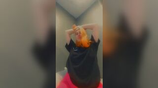 lolafuccbunny pose inside Goddess pink pants