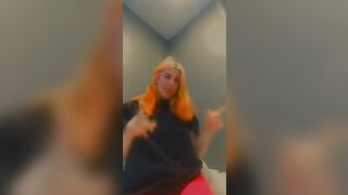 lolafuccbunny pose inside Goddess pink pants