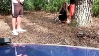 Real FIANCE getting a FACIAL from a STRANGER into OUTDOORS CUCKOLDING VIDEO