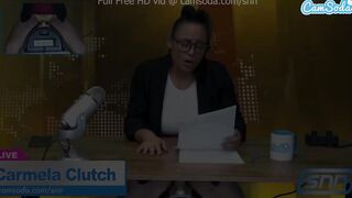 sexy Hispanic news anchor masturbation on air
