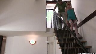 Mature hubby watching wifey rides another dick