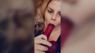 Sucking Off the toy