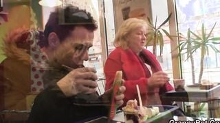Young bro picks up big mature grandma for play