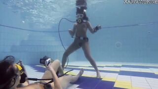 Hottest underwater chicks Adeline Gauthier is casting