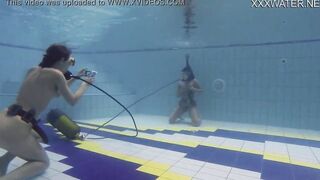 Hottest underwater chicks Adeline Gauthier is casting