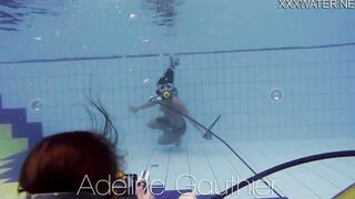 Hottest underwater chicks Adeline Gauthier is casting