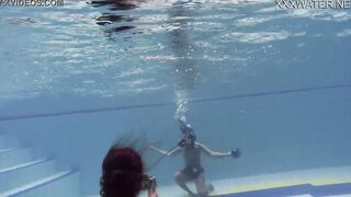 Hottest underwater chicks Adeline Gauthier is casting