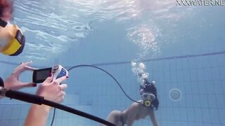 Hottest underwater chicks Adeline Gauthier is casting