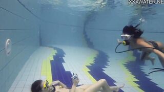 Hottest underwater chicks Adeline Gauthier is casting
