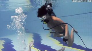 Hottest underwater chicks Adeline Gauthier is casting