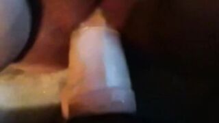 Lesbians Fucking With Long Strap-On Sex Toy Stretching Twat Out