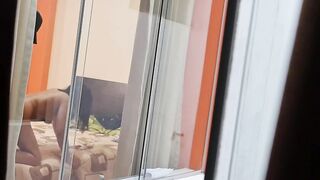 I spy on my friends from my room (work trip). I can't believe my friend is cheating on her hubby.