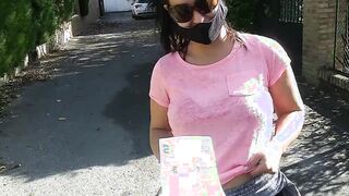 (Risky Outdoor) Bae +19 yo bimbos Blows my Cock on the street