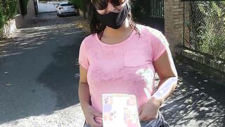 (Risky Outdoor) Bae +19 yo bimbos Blows my Cock on the street