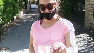 (Risky Outdoor) Bae +19 yo bimbos Blows my Cock on the street