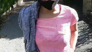 (Risky Outdoor) Bae +19 yo bimbos Blows my Cock on the street