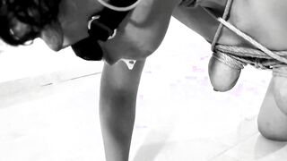Slave Training: Fetish, anal hook, ball gag, and magic wand