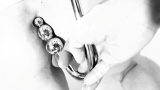 Slave Training: Fetish, anal hook, ball gag, and magic wand