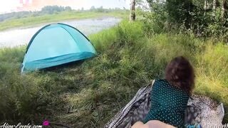 Risky and Rough Outdoors Doggy Style Fucking