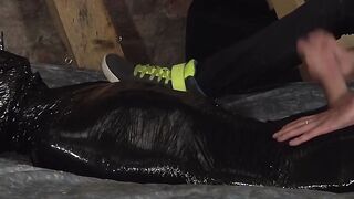 Dominatrix Hand Job - BDSM Slave Gets Spanked And Fucked By His Mistress